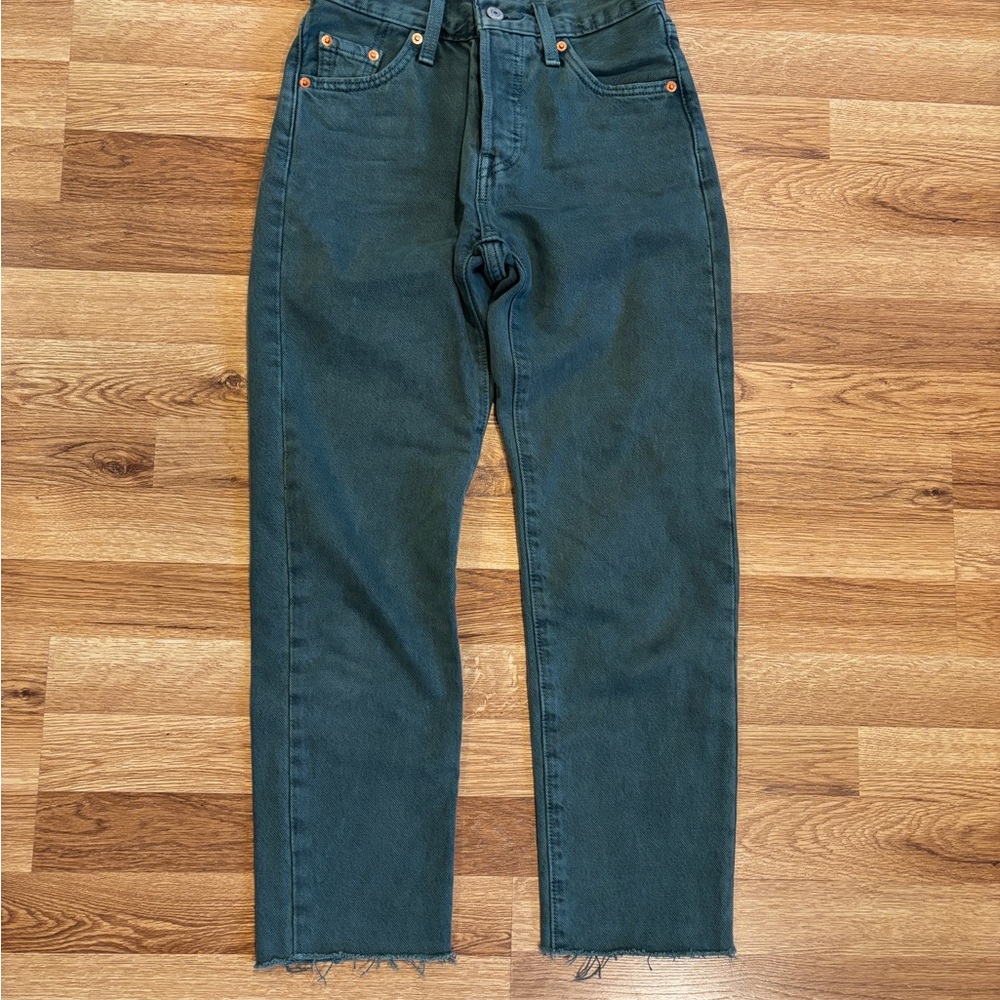 Levi's Women's Straight Jeans in Dark Green
